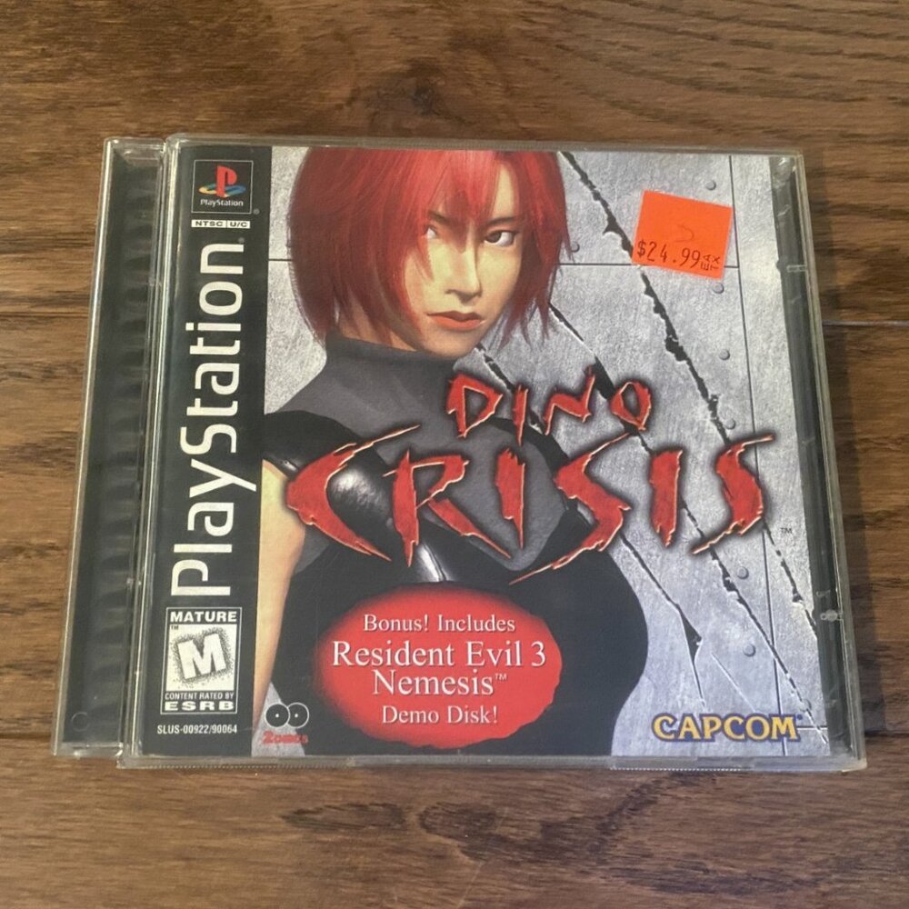 Dino Crisis (Sony PlayStation 1, 1999)With Bonus Disc & Registration Card Tested